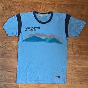 RARE John Mayer x Aviator Nation Light Blue World Tour Tee